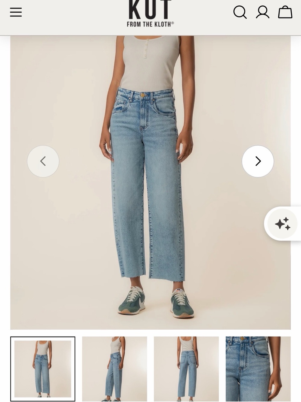 Kut from the Kloth Light Blue Straight Leg Jeans